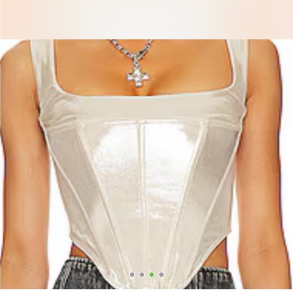 Miaou Metallic Chrome Corset Size XXS